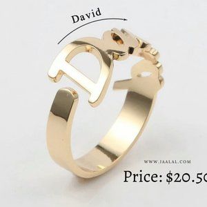 Customizable 2 Name Couple Rings, Rings R001